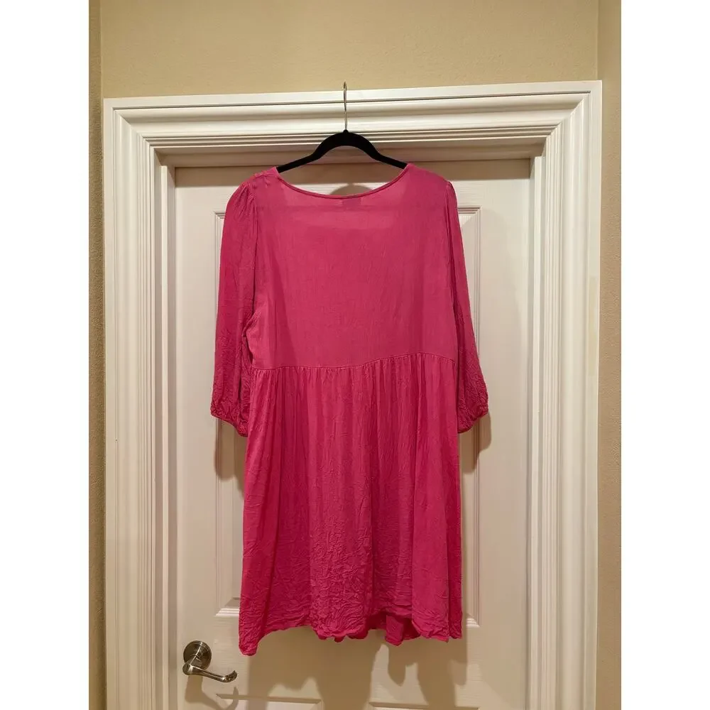 Women's 2XL Hot Pink Skater Dress by Torrid - Picture 2 of 6